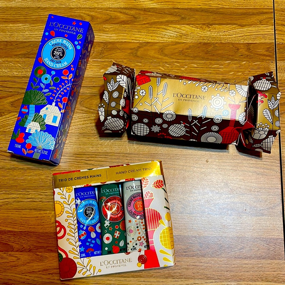 L’Occitane Treasure Holiday Collection. 7 total hand cream pieces